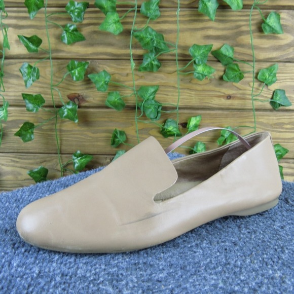 Birdies Shoes - Birdies Beige Leather Loafers Women 8.5 Slip-On Comfort Quilted Flat Shoes